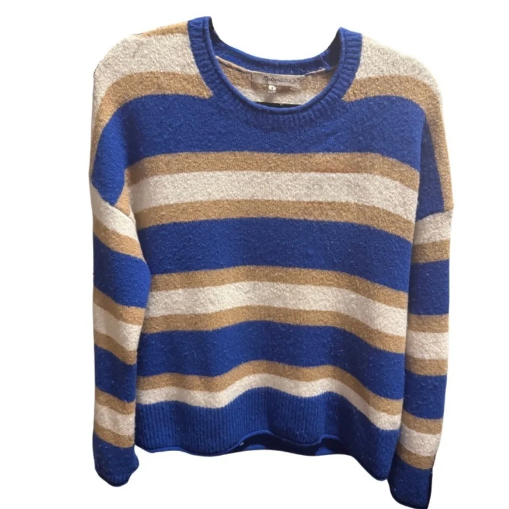 Madewell Balmore Striped Pullover Sweater - Size Small